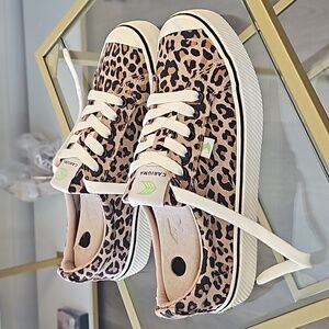 Cariuma cheetah print sneakers